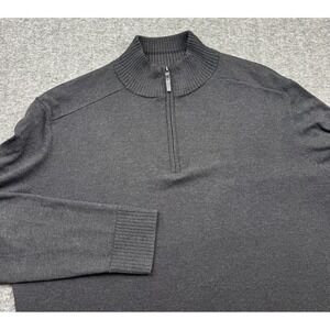 SMARTWOOL Sparwood Half Zip Sweater Merino Wool Charcoal Gray Mens Sz XL
